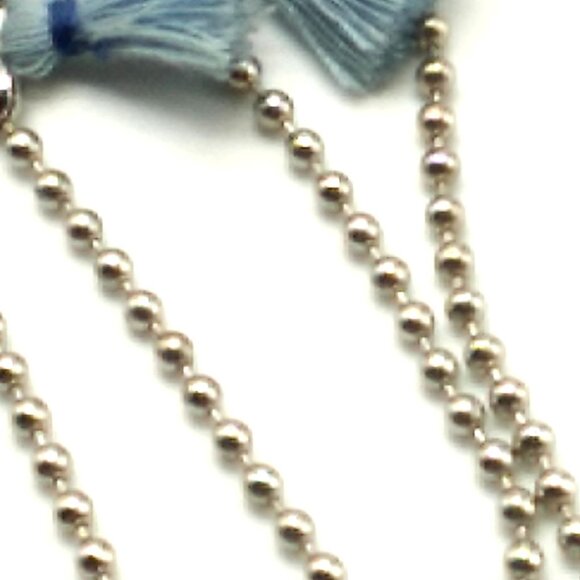 LOFT Long Tassel Necklace Silver Ball Chain 36 inches NWOT - Picture 6 of 16